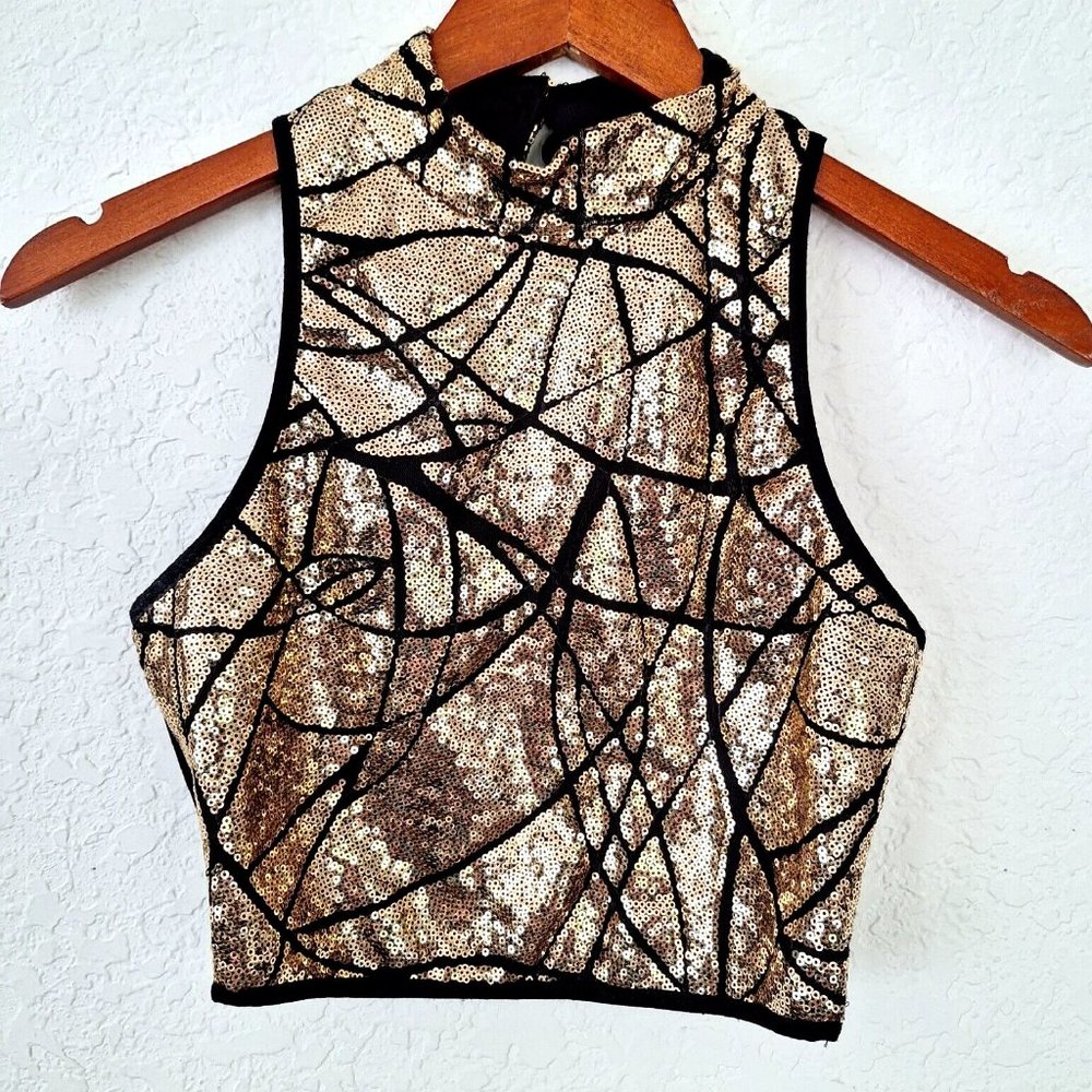 90's Y2K Sequined Party Top Joyce Leslie